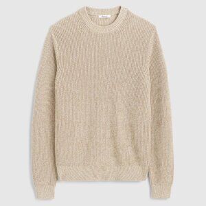 Madewell Cotton Shaker-Stitch Crewneck Sweater